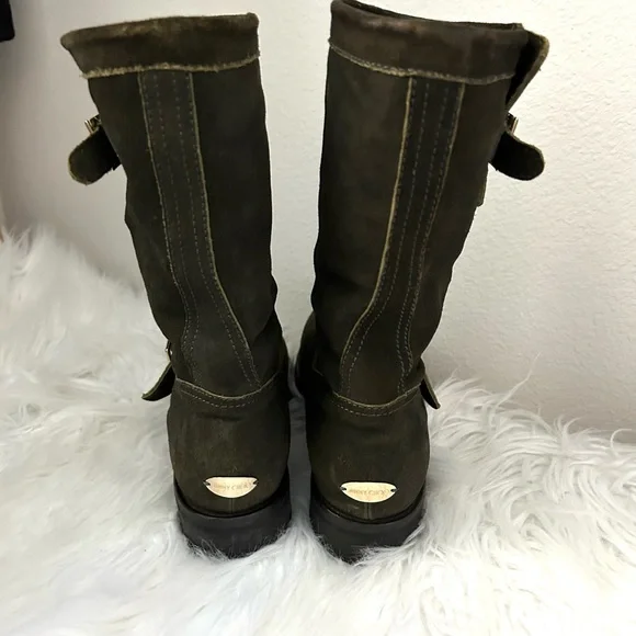 JIMMY CHOO SUEDE MOTO BOOTS SIZE 37 - Picture 5 of 8